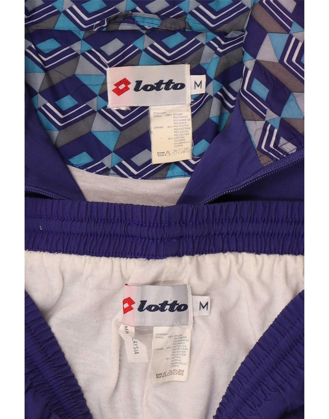 Lotto Chándal Completo De Nylon Azul Medio Con Bloques De Color Hombre