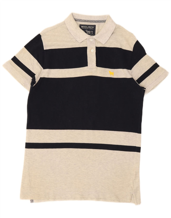 Woolrich Polo De Hombre De Algodón Color Block Gris Medio