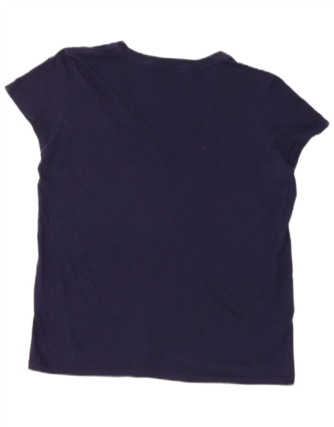 Camiseta Lacoste Mujer Top Talla 40 Mediana Azul Marino Algodón