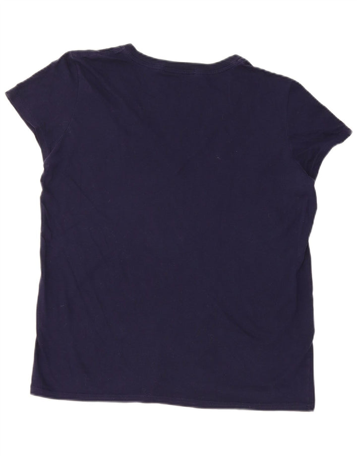 Camiseta Lacoste Mujer Top Talla 40 Mediana Azul Marino Algodón
