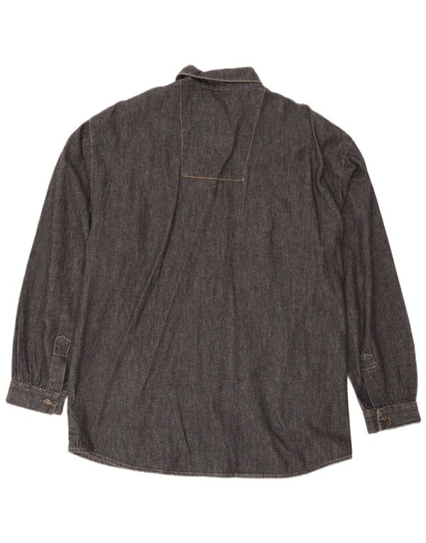 BUSTER Camisa vaquera para hombre IT 48/50 Medium Black