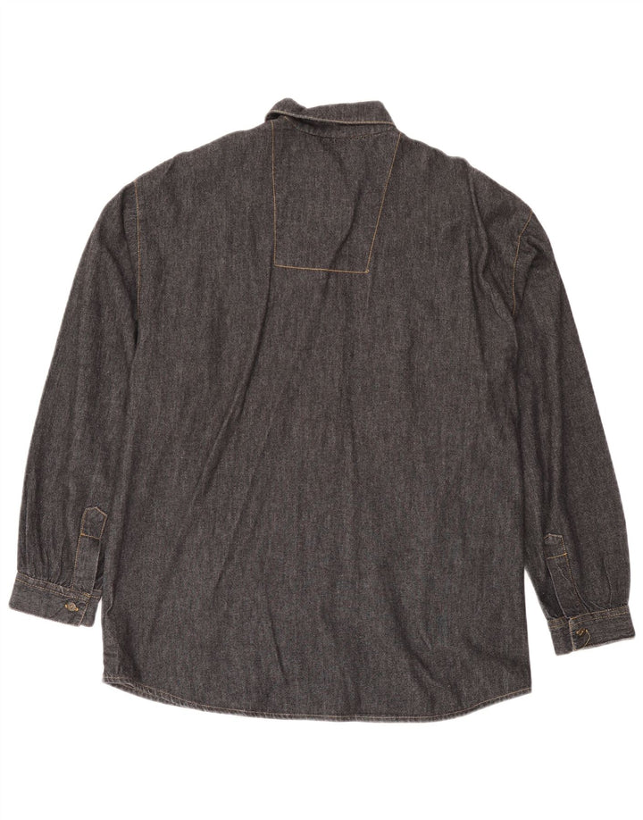 BUSTER Camisa vaquera para hombre IT 48/50 Medium Black