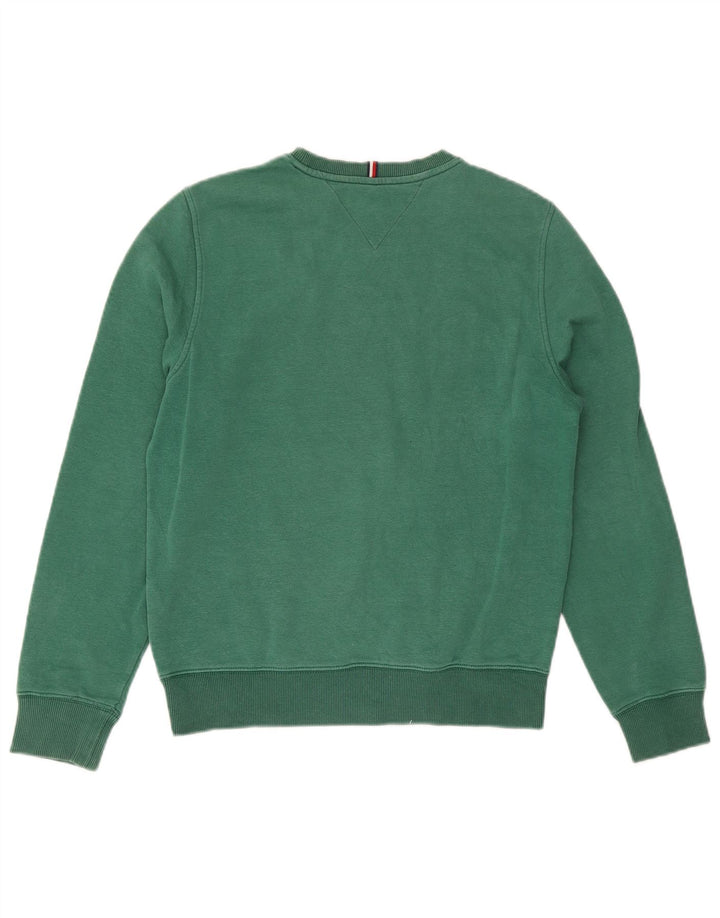 Tommy Hilfiger Hombre Sudadera Gráfica Jumper Small Algodón Verde