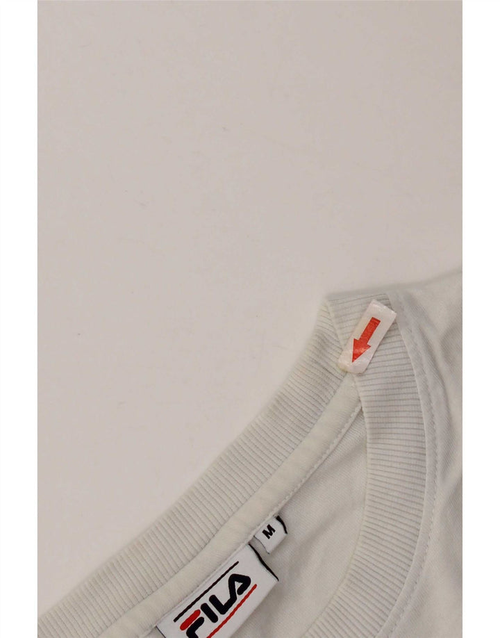 Fila Camiseta gráfica para hombre Top Medium White Cotton