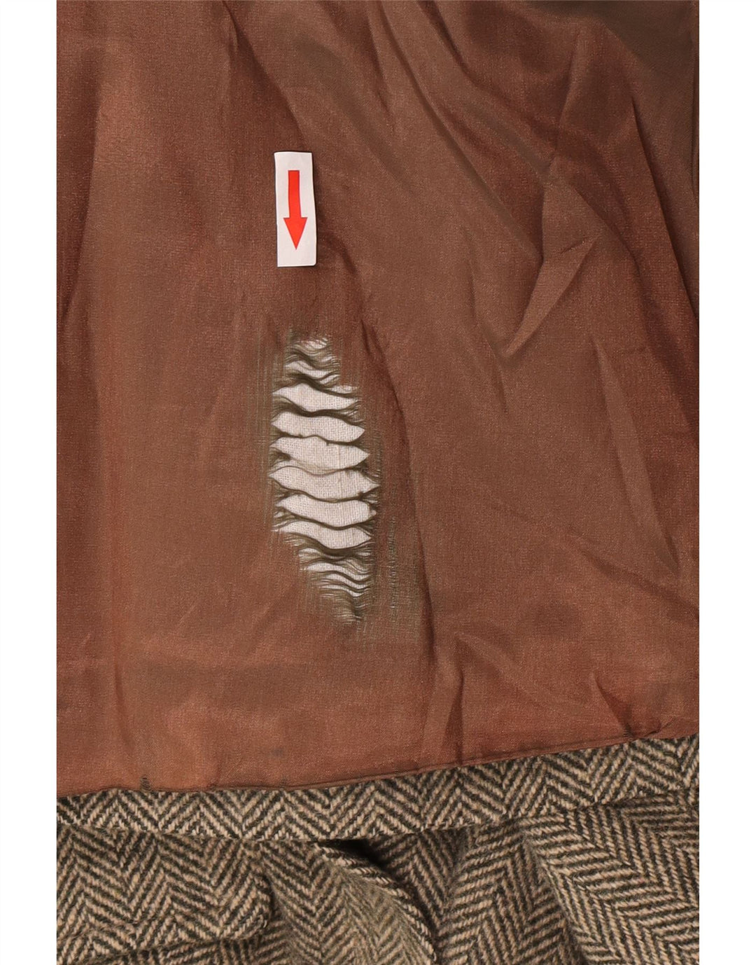 Vintage mujer Blazer chaqueta Reino Unido 12 medio verde herringbone clásico