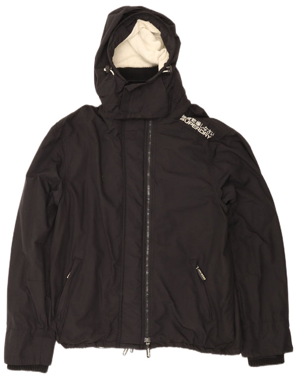 SUPERDRY Chaqueta cortavientos con capucha The Windcheater para mujer UK 20 2XL Negro