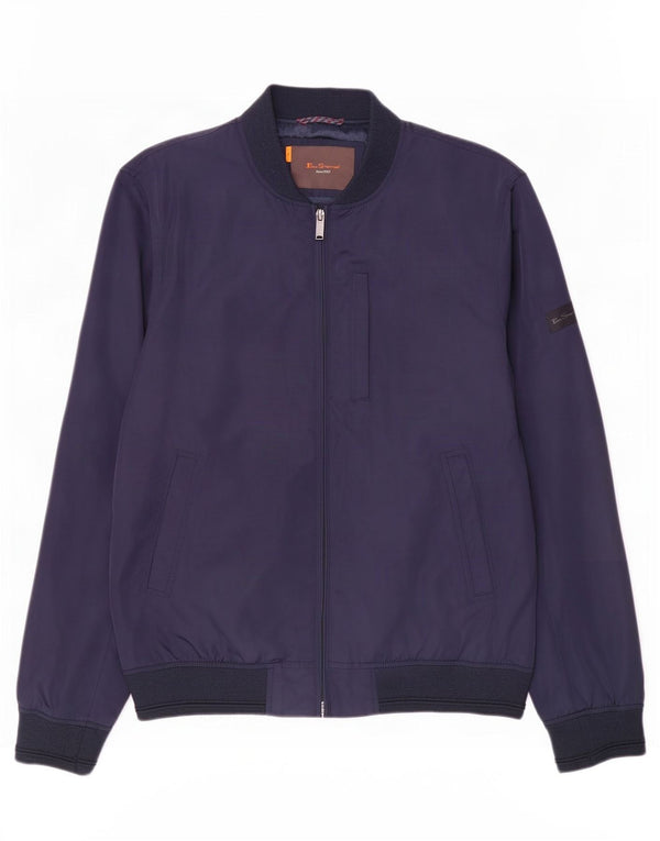 Ben Sherman Chaqueta Bomber para Hombre UK 40 Grande Poliéster Azul Marino