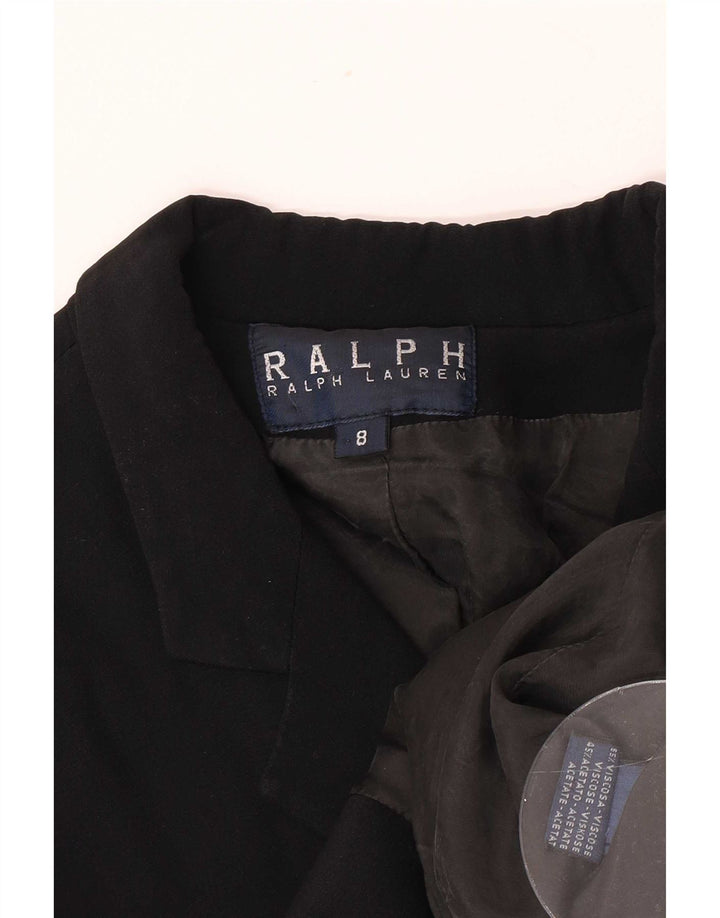 Ralph Lauren Abrigo para Mujer US 8 Medio Viscosa Negra