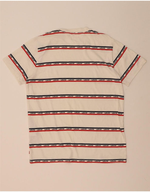 Levi's Camiseta gráfica para hombre Top grande de algodón a rayas blancas