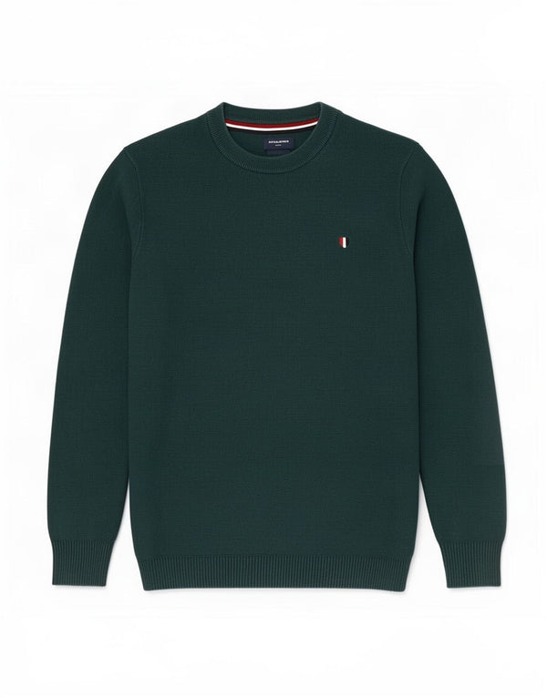Jack & Jones Hombre Jersey De Cuello Redondo Jersey Small Verde Algodón