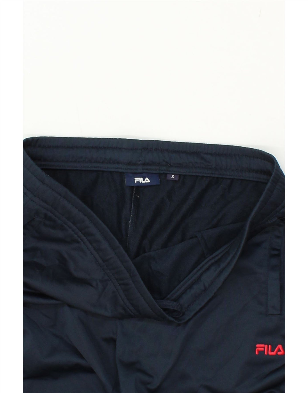 FILA Womens Tracksuit Trousers UK 10 Small  Navy Blue Polyester Vintage Fila and Second-Hand Fila from Messina Hembry 