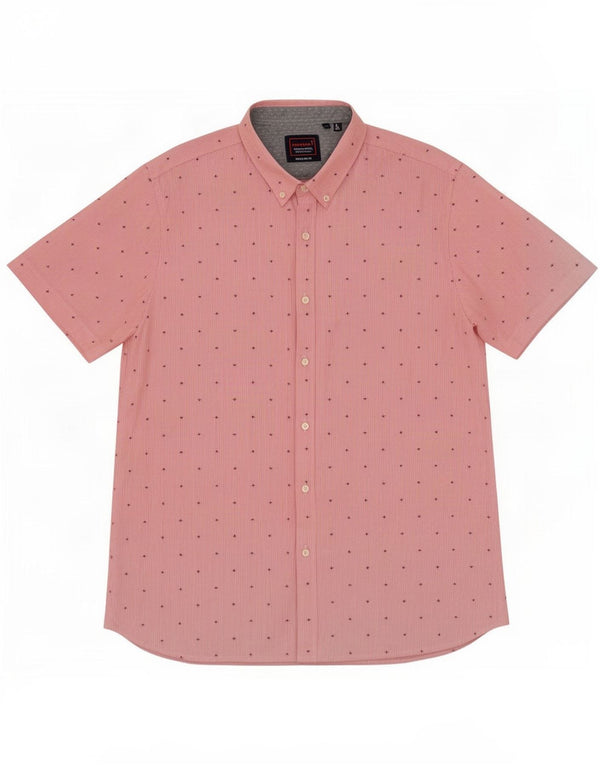 Superdry Camisa de manga corta y ajuste regular para hombre, talla 3XL, algodón a rayas rojas