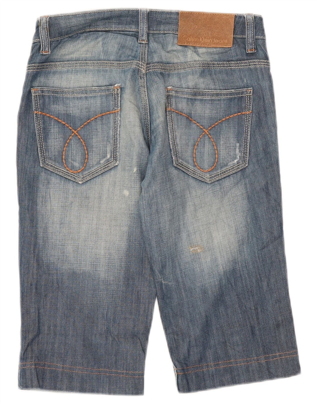 Calvin Klein Bermudas vaqueras para mujer W26 Small Blue Cotton