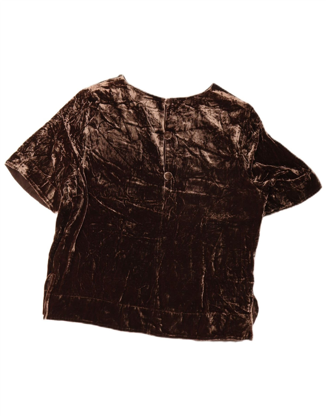 Marks & Spencer Blusa de Terciopelo Autograph para Mujer UK 40 Small Brown