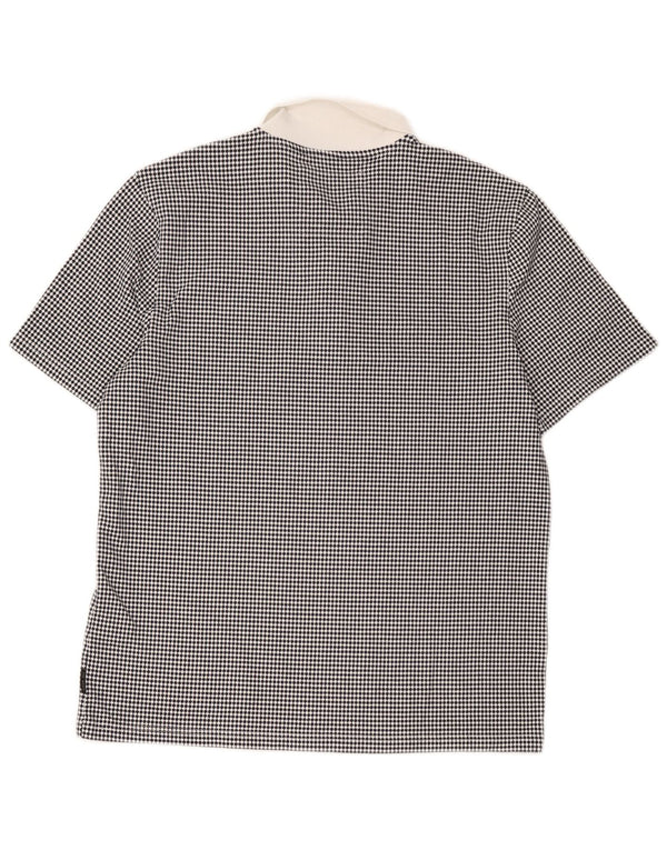 Ted Baker Polo de rugby para hombre talla 4 grande poliéster geométrico negro