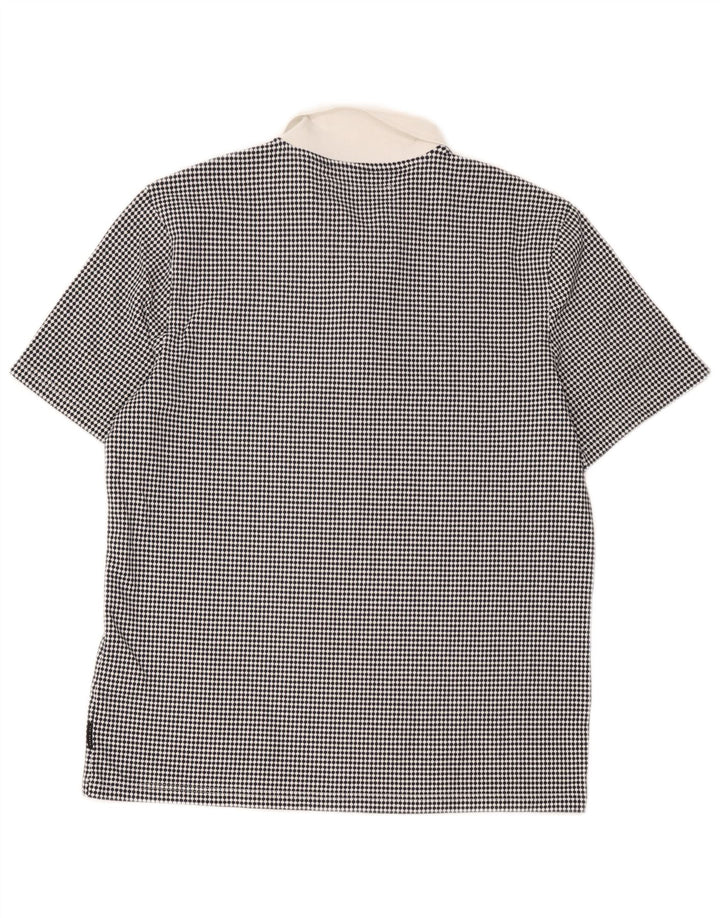 Ted Baker Polo de rugby para hombre talla 4 grande poliéster geométrico negro