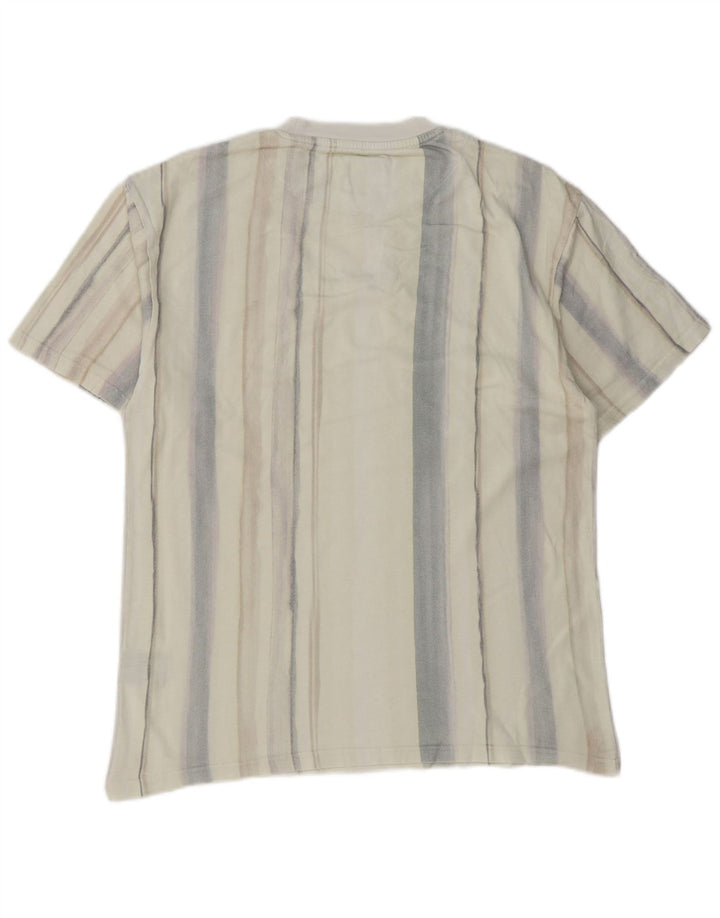 KARL KANI Camiseta gráfica para hombre Top Algodón a rayas beige medio