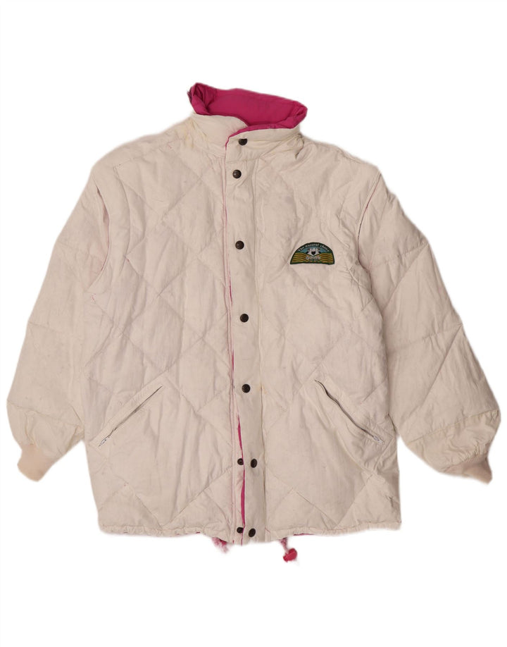 Dolomite Chaqueta acolchada reversible para hombre, ajuste holgado, UK 36, poliéster rosa pequeño