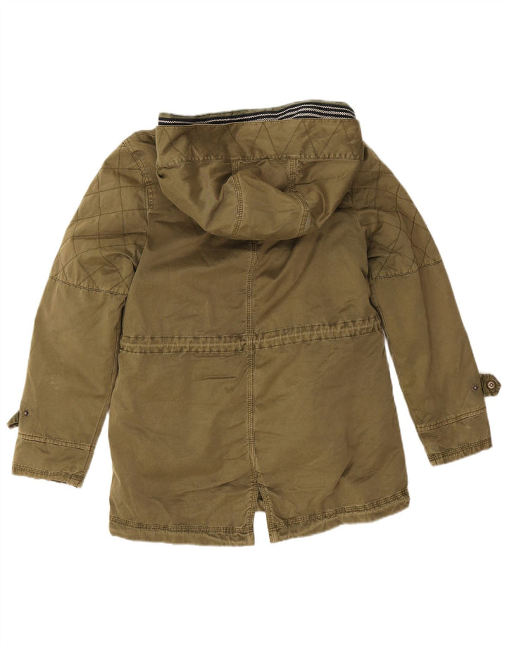Zara Parka Niña Con Capucha 13-14 Años Caqui Poliéster