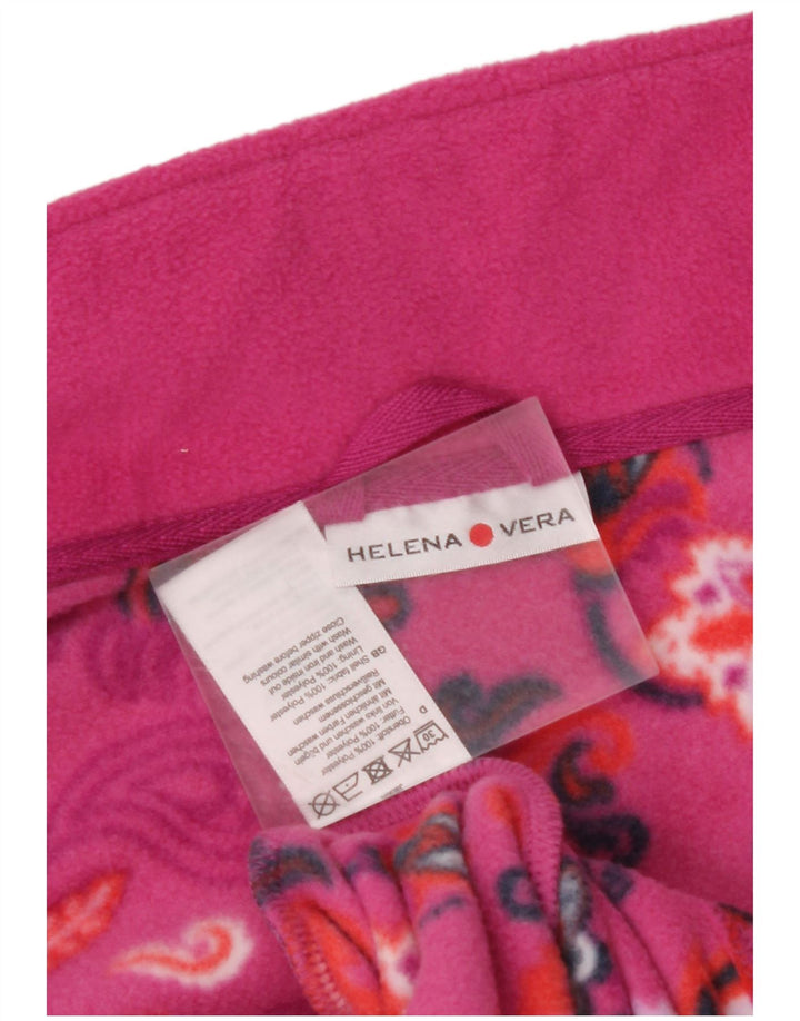 VINTAGE Chaqueta polar para mujer IT 46 Poliéster floral rosa grande