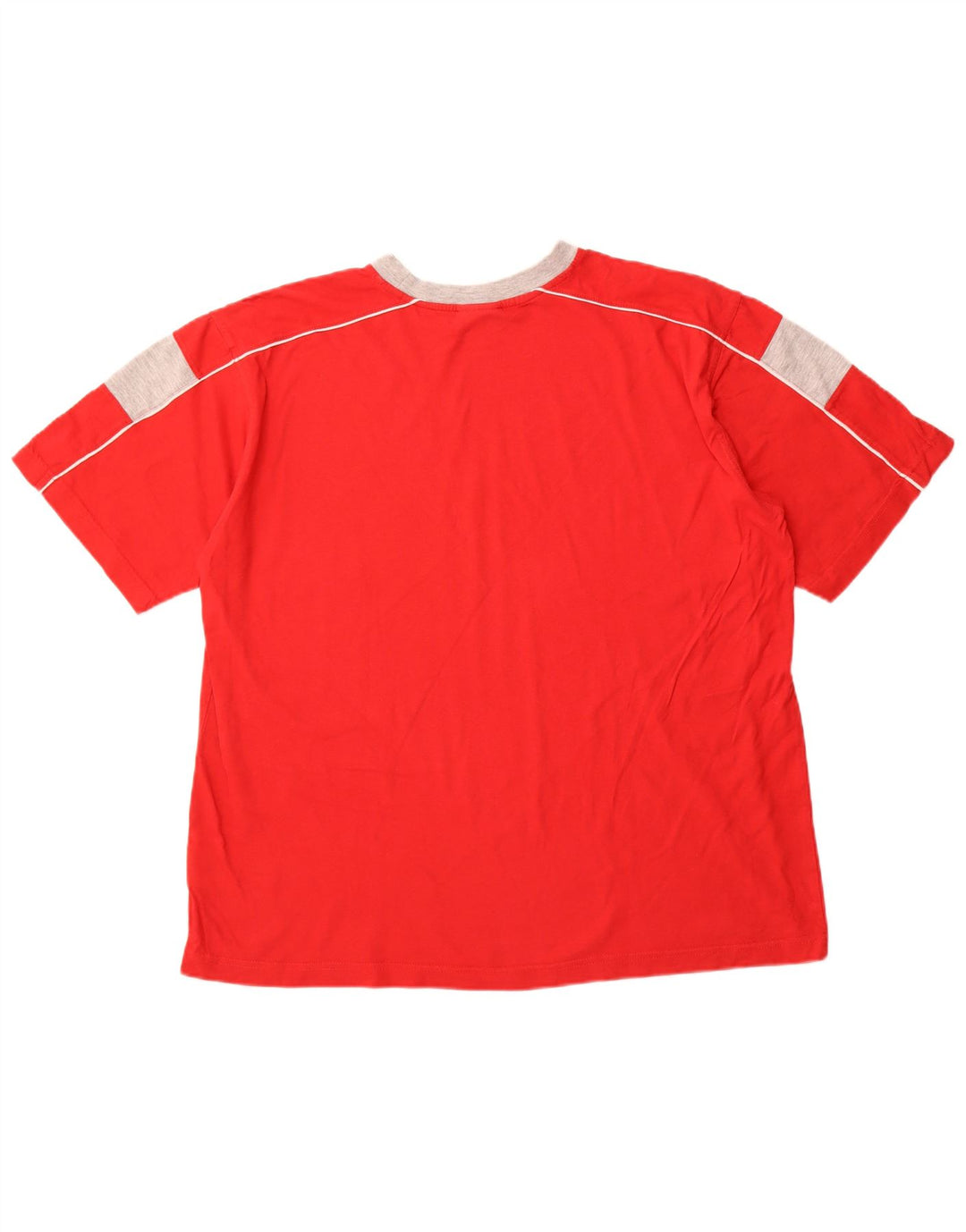 REEBOK Camiseta Hombre Top XL Rojo Colorblock Algodón