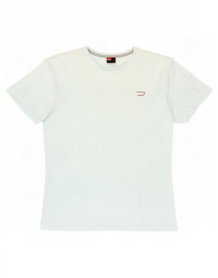 Camiseta Diesel Hombre Top Azul Medio Algodón