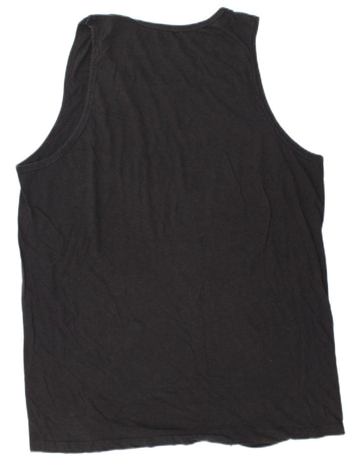 VOLCOM Camiseta sin mangas gráfica para hombre XL Algodón negro