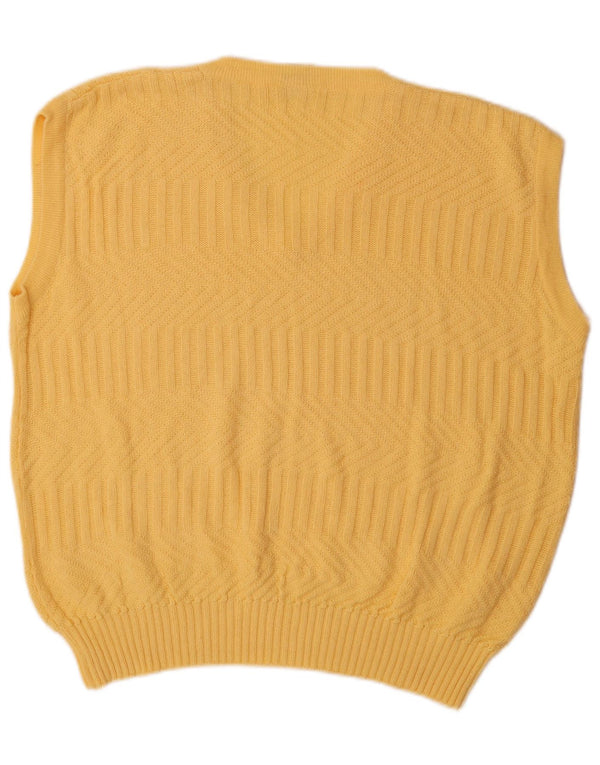 Angelo Litrico Camiseta sin mangas para hombre IT 52/54 Large Amarillo Algodón