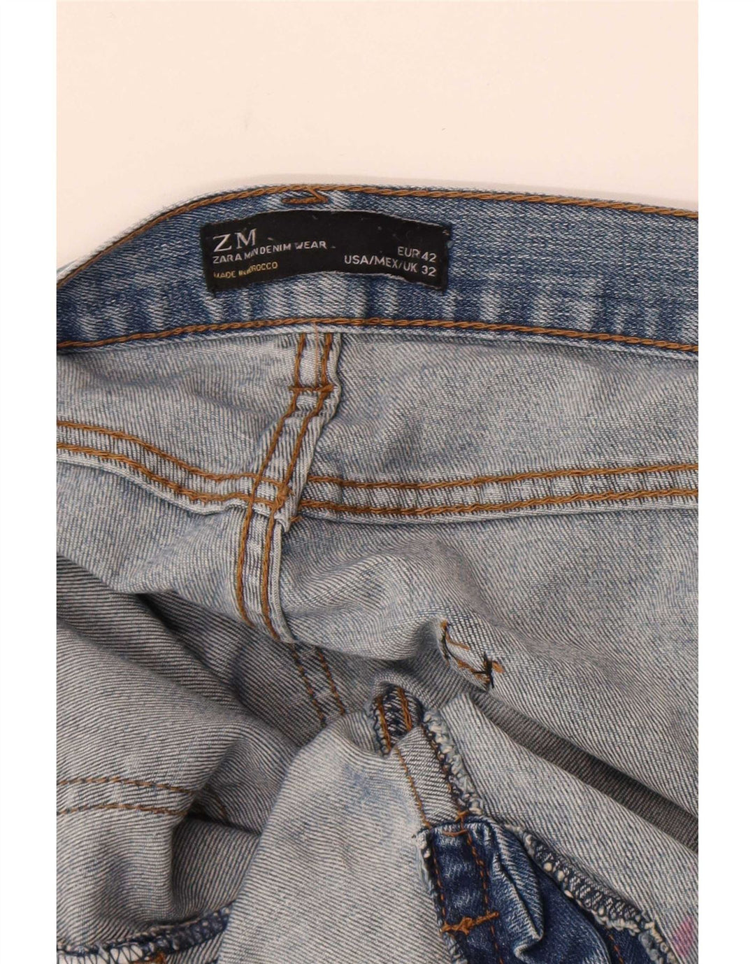 Zara Mens Slim Jeans EU 42 Grande W32 L34 Azul