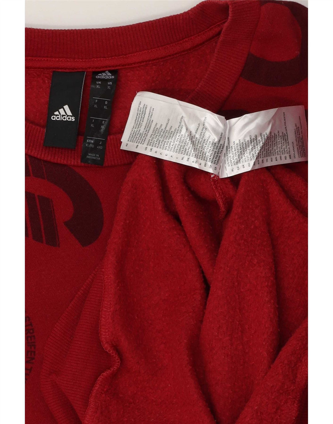 Adidas Hombre Graphic Sudadera Jumper XL Rojo Algodón