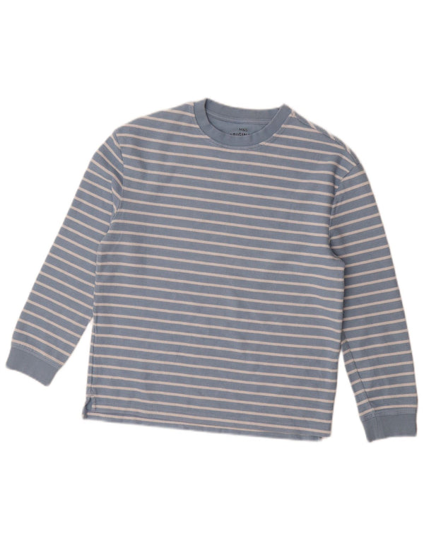 Marks & Spencer Camiseta de manga larga para niño 11-12 años Algodón a rayas azul