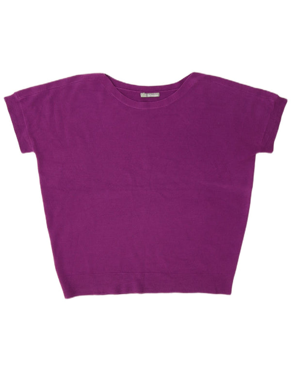Marks & Spencer Jersey de Cuello Redondo para Mujer UK 40 XL Granate