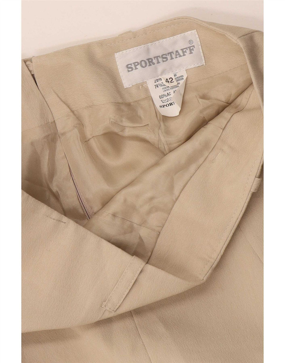 Minifalda para mujer Sport Staff IT 42 Medium W32 Rayón beige