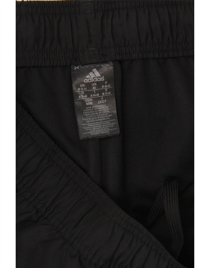 ADIDAS Mujer Climalite Chándal Pantalones UK 12/14 Mediano Negro Poliéster