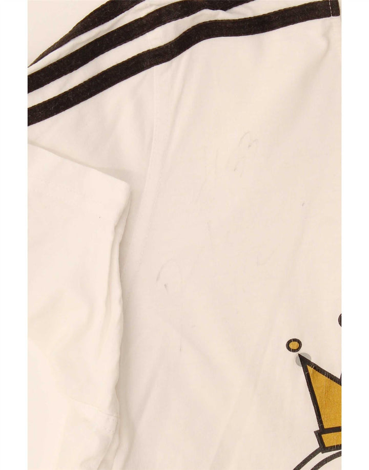 Adidas Camiseta gráfica para hombre Top UK40/42 Algodón blanco mediano