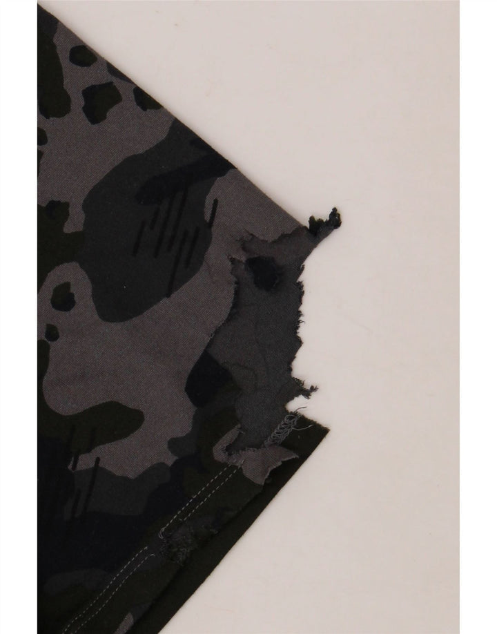 NIKE Camiseta Dri Fit para Hombre Top Grande Gris Camuflaje Poliéster