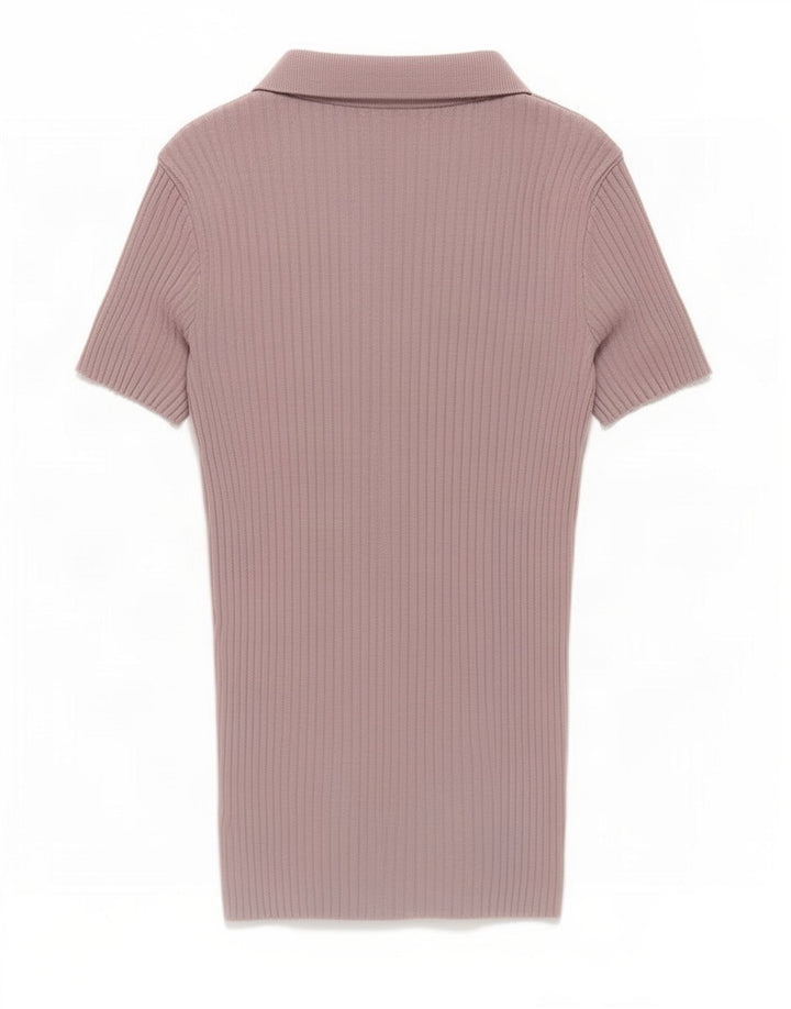 Zara Polo Mujer UK 40 Mediano Púrpura