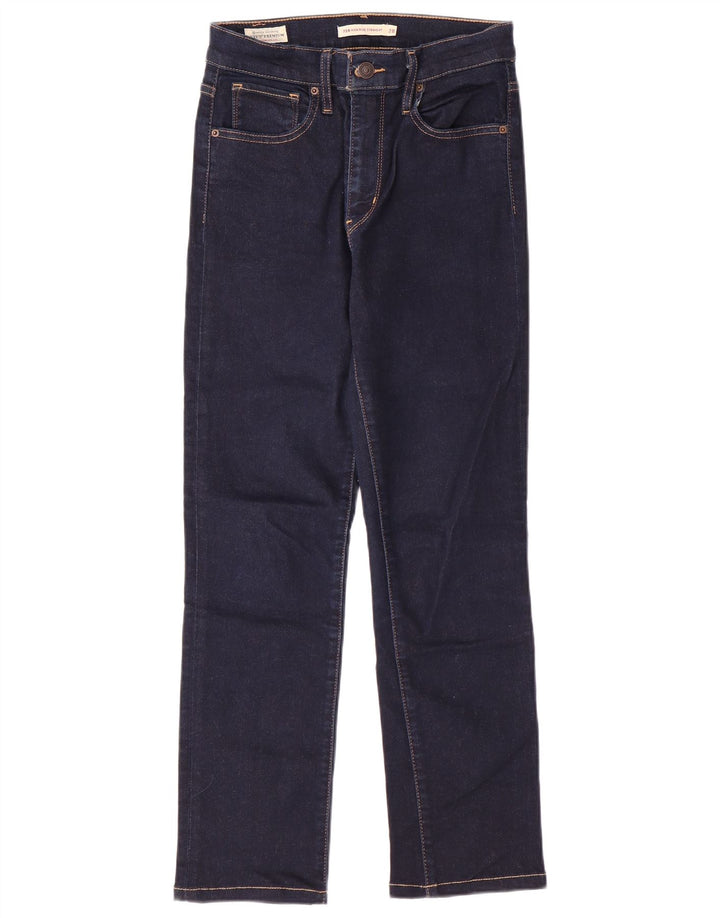 LEVI'S Jeans rectos de talle alto 724 para mujer W28 L26 Algodón azul marino