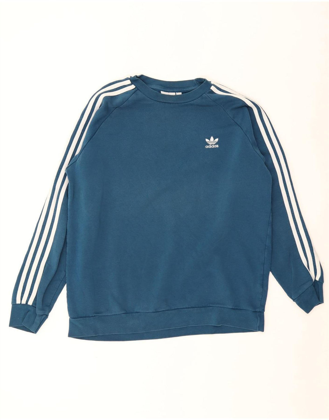 Adidas Hombre Sudadera Jumper Grande Azul Algodón
