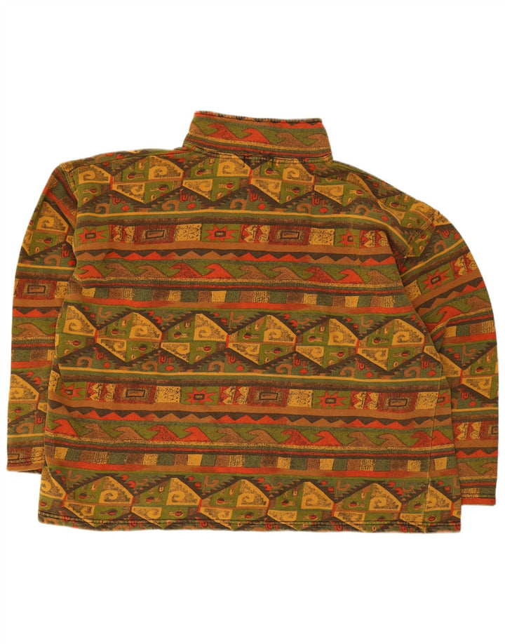 Vintage mujer oversized sudadera jumper Reino Unido 16 grande multicolor