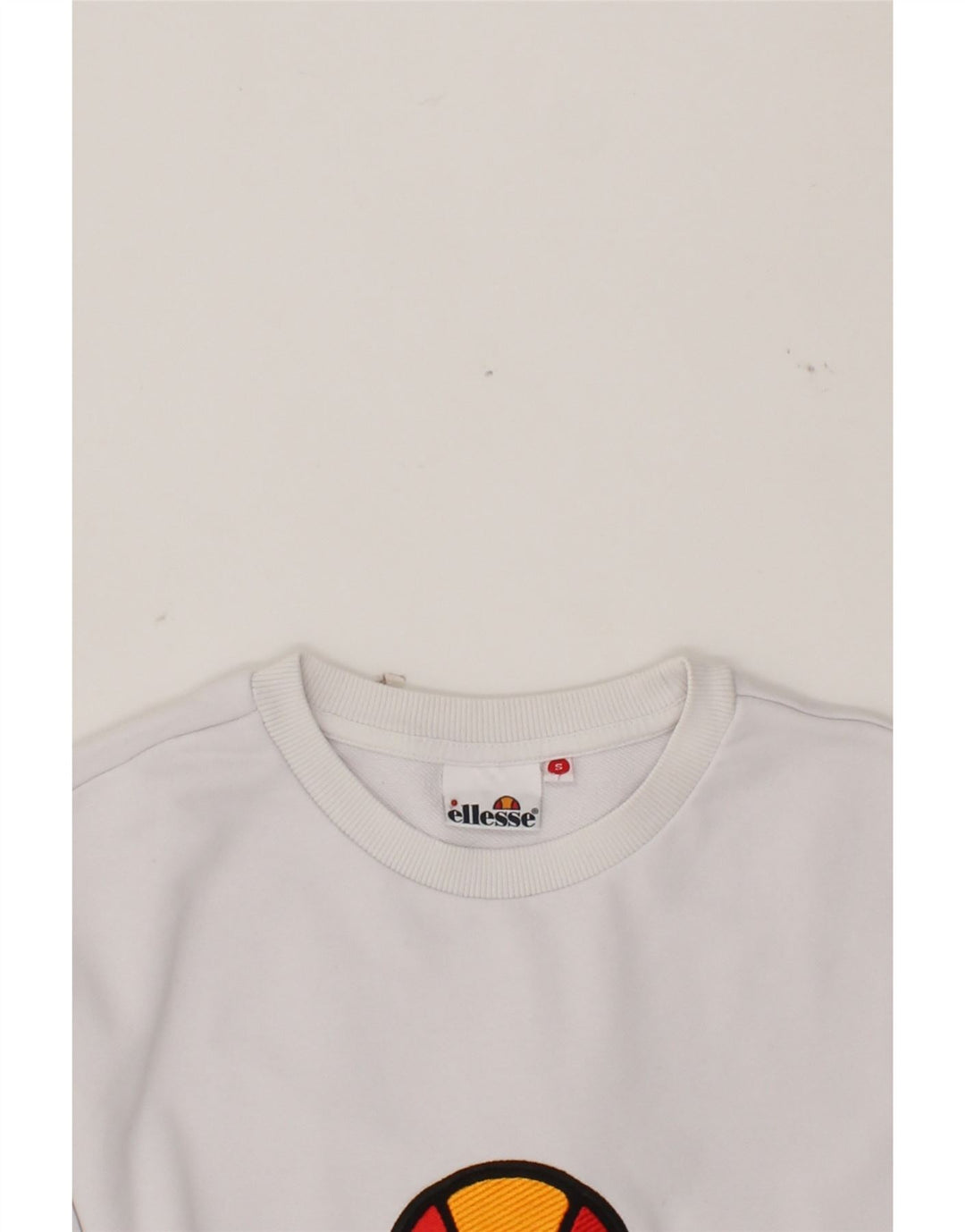 ELLESSE Womens Oversized Graphic Sweatshirt Jumper UK 10 Small Blue Vintage Ellesse and Second-Hand Ellesse from Messina Hembry 
