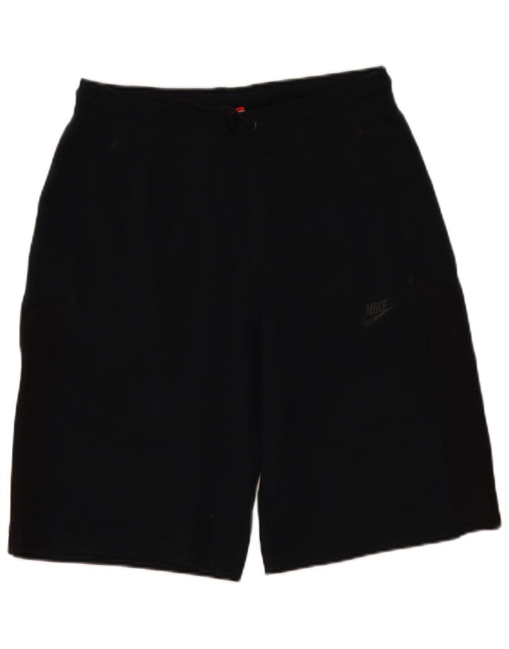 Pantalones cortos deportivos Nike para hombre de algodón negro mediano