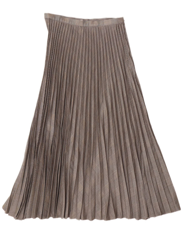 H&M Falda plisada tipo cuchillo para mujer EU 38 Mediana W28 Poliéster de pata de gallo gris