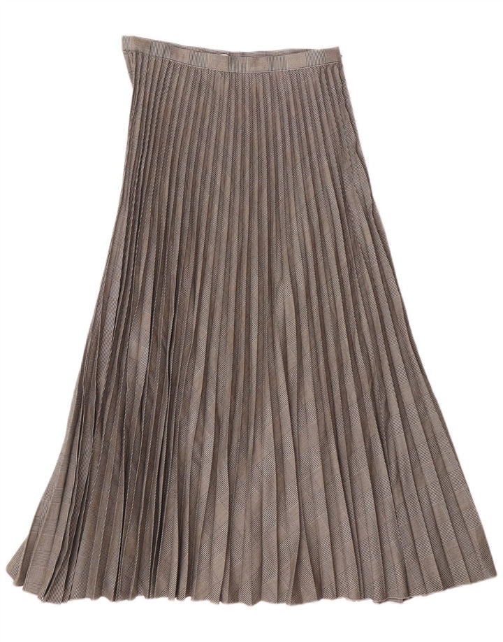 H&M Falda plisada tipo cuchillo para mujer EU 38 Mediana W28 Poliéster de pata de gallo gris