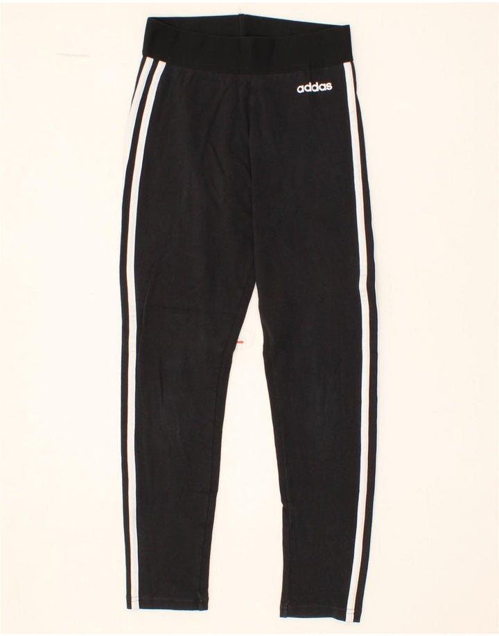 ADIDAS Womens Leggings UK 4/6 XS Black Vintage Adidas and Second-Hand Adidas from Messina Hembry 
