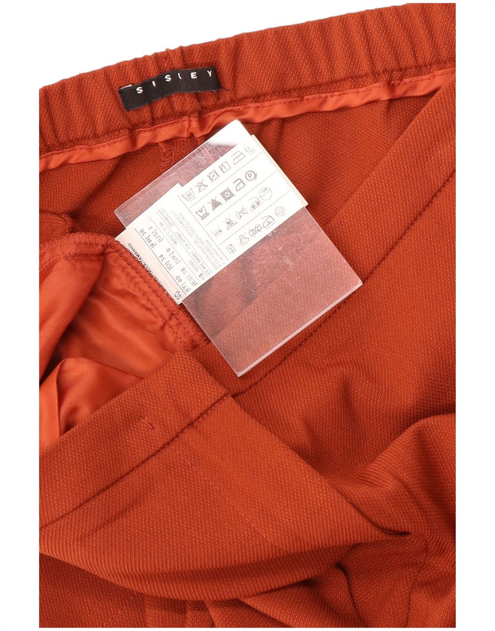 Sisley Pantalones Chinos Joggers para Mujer UK 8 Small W30 L27 Poliéster Rojo