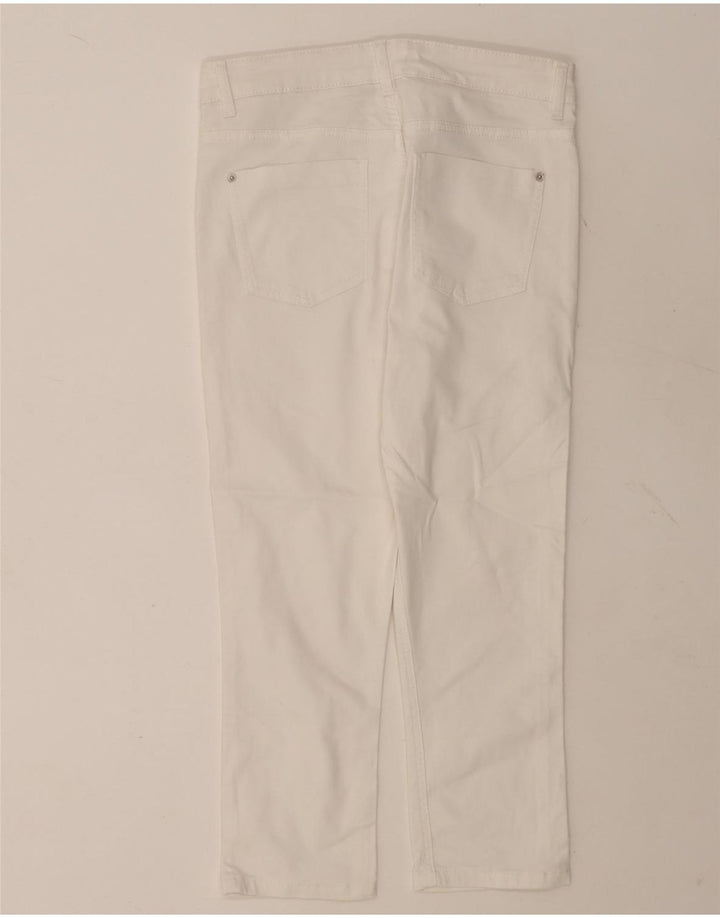 Marks & Spencer Vaqueros recortados para mujer UK 12 Medium W30 L21 Blanco