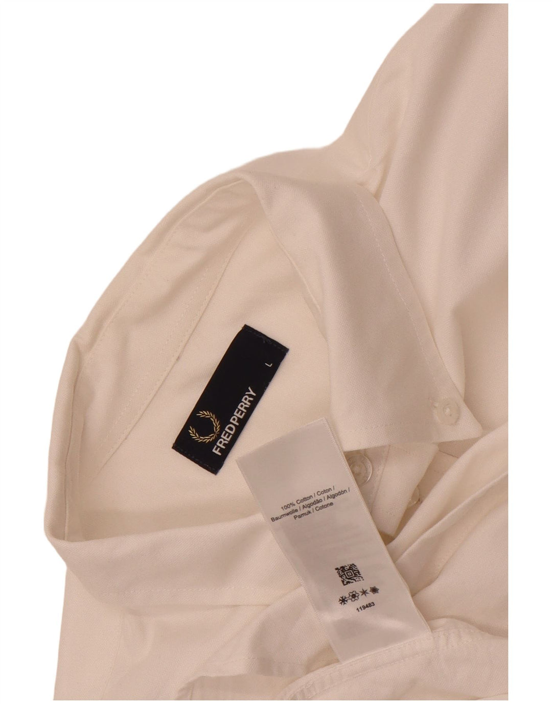 Camisa Fred Perry Hombre Grande Blanco Algodón