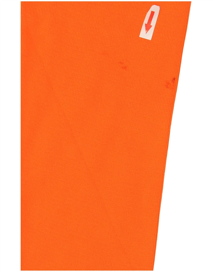 Zara Mujer Crop Roll Neck Jumper Sweater UK 10 Small Naranja Poliéster