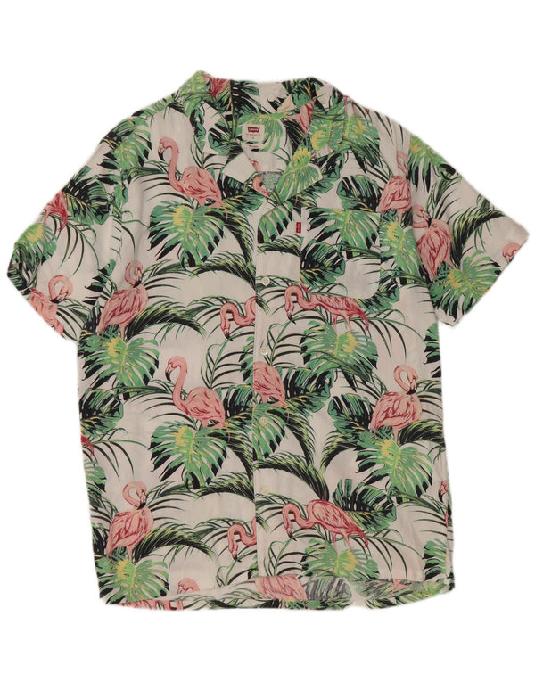 Camisa Levi's Hombre Manga Corta Small Multicolor Floral Hawaiian